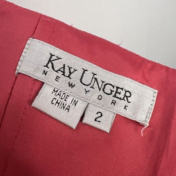 Kay Unger Silk Strapless Mini Dress Sheath Red Size 2 - Picture 11 of 14